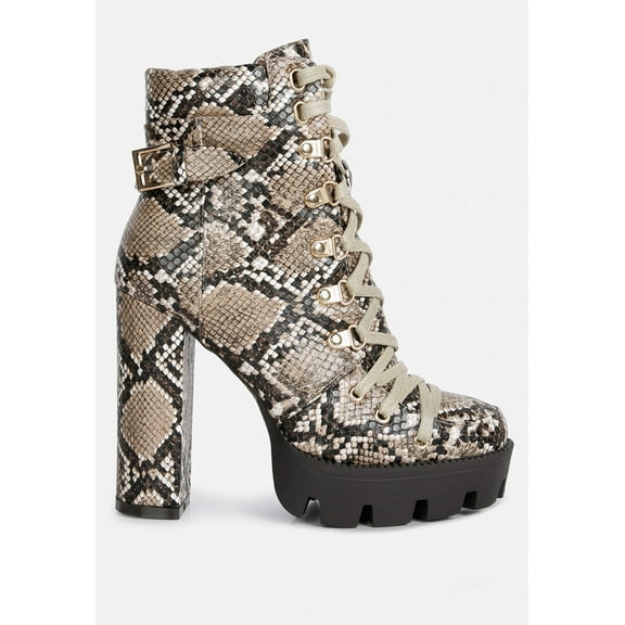 Palmetto Snake Skin Ankle Boots
