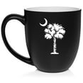 thumbnail image 1 of Palmetto Tree South Carolina Palm Moon Ceramic Coffee Mug Tea Cup Gift (16oz Matte Black), 1 of 1