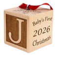 thumbnail image 1 of Palmetto Wood Shop Personalized Baby's First Christmas Ornament Wooden Block, Any Year, 1 of 13