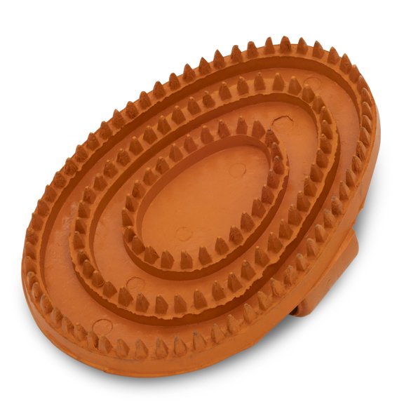 Grewal Equestrian Palmfit Curry Comb - Orange