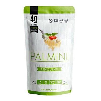 Palmini Linguine Pasta from Hearts of Palm, 12 oz – Non-GMO, Vegan, Sugar Free, Gluten Free, Kosher – Shelf-Stable Single Pouch