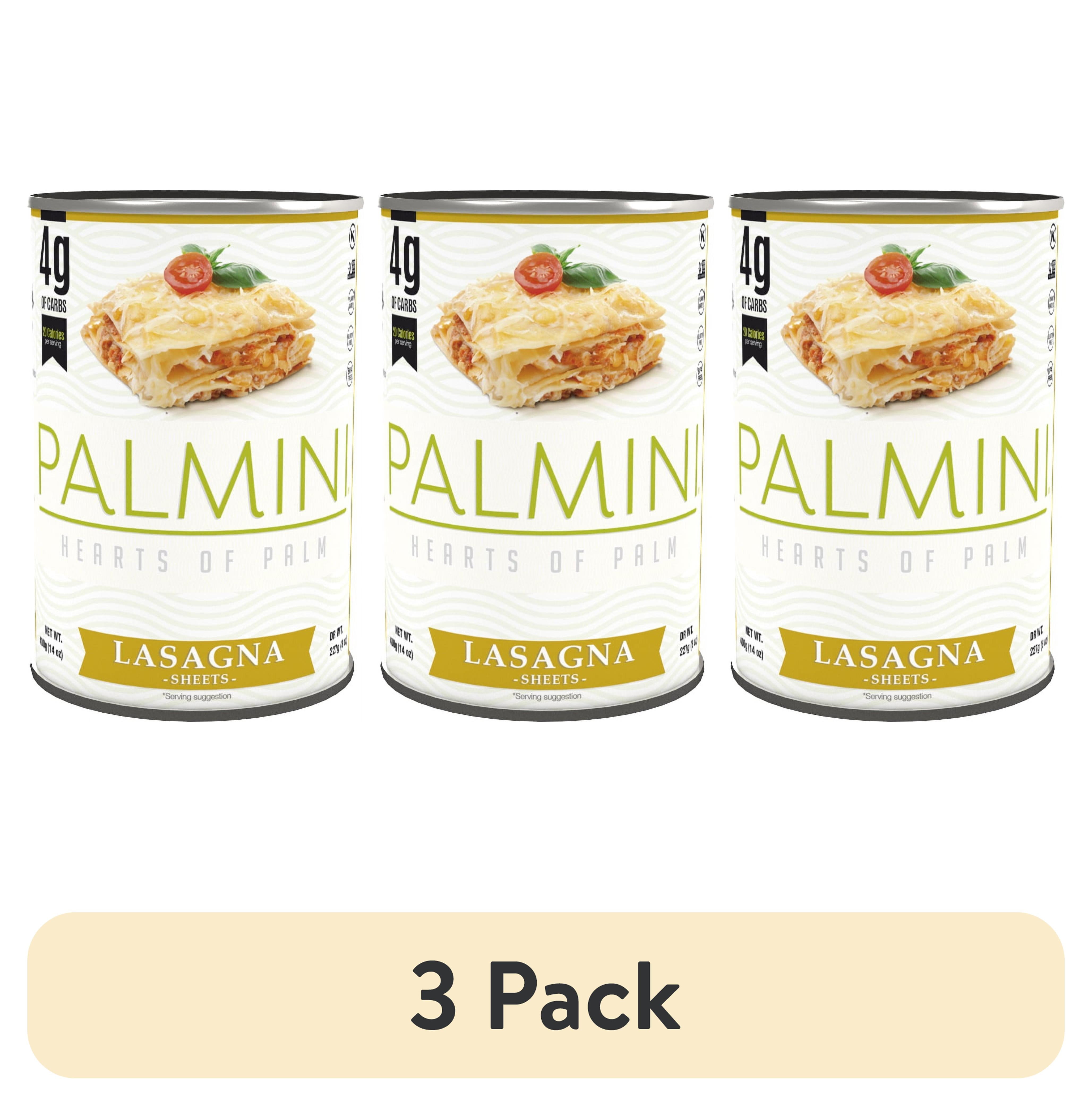 (3 pack) Palmini Lasagna Hearts of Palm Pasta Sheets , 14 oz