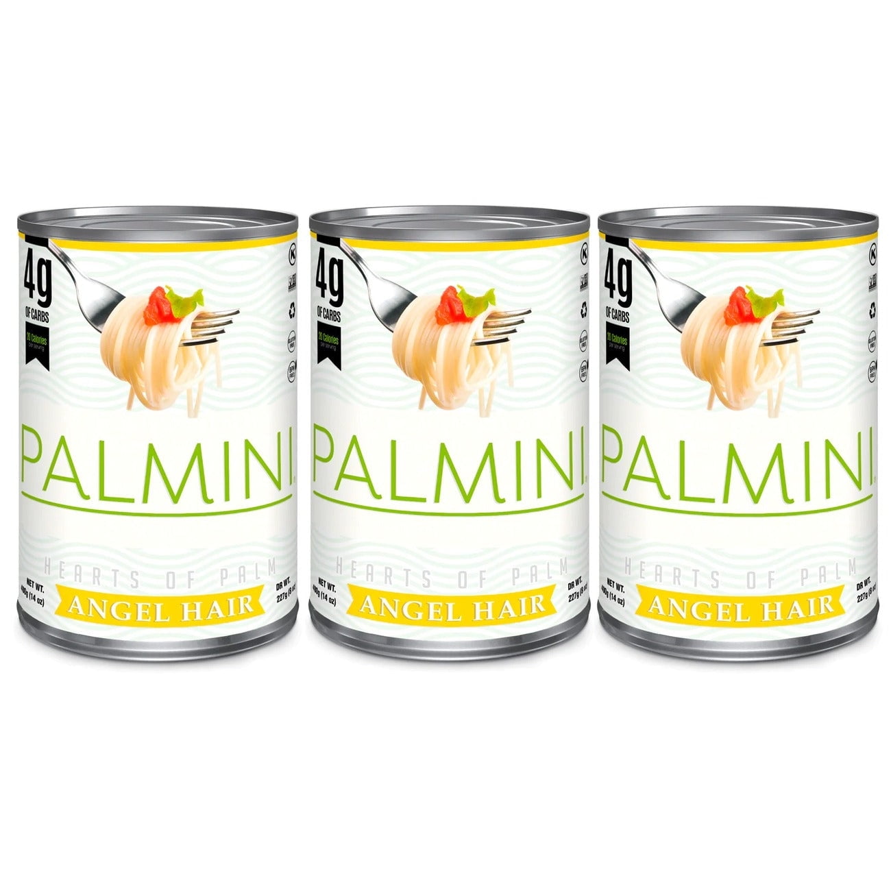 Palmini Low Carb Hearts Of Palm Type Angel Hair, Size 3Pack