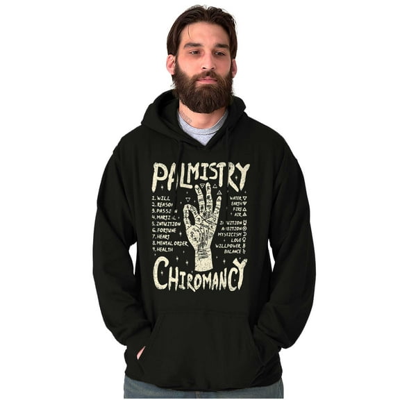 Palmistry Chiromancy Reading Guide Unisex Plus Fleece Graphic Hoodie Brisco Brands 4X