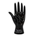 thumbnail image 1 of Palmistry Symbols Fortune Telling Statue Ceramic Hand Figurine (Black), 1 of 3