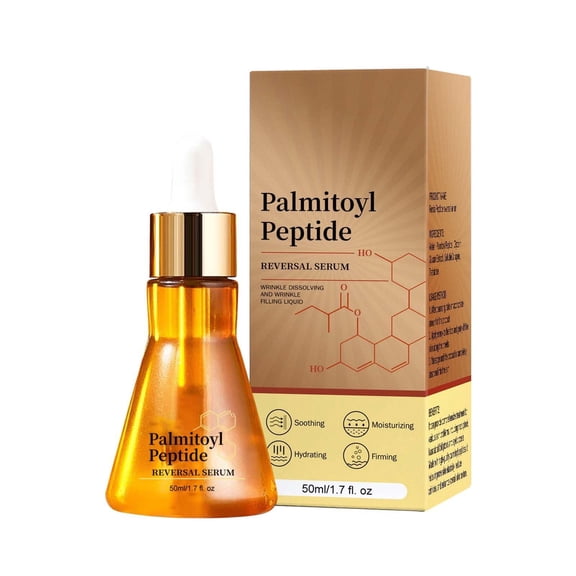 Palmitoyl Peptide Reversal Serum, 50ml Anti-Aging Facial Serum, Soothing & Hydrating, Firms Skin & Smooths Fine Lines, Daily Firming & Moisturizing Skin Care