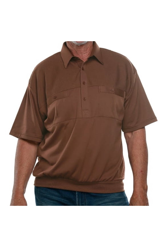 Classic 2 Pocket Solid Banded Bottom Polo Shirt Sizes Medium-4XLT