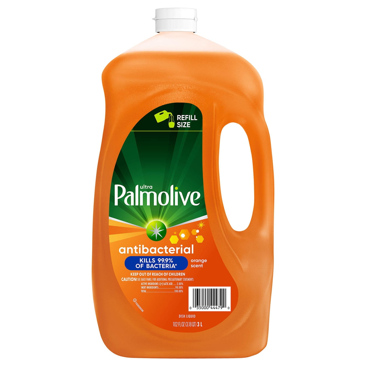 Palmolive Antibacterial Dishwashing Liquid Dish Soap, Orange (102 fl.oz