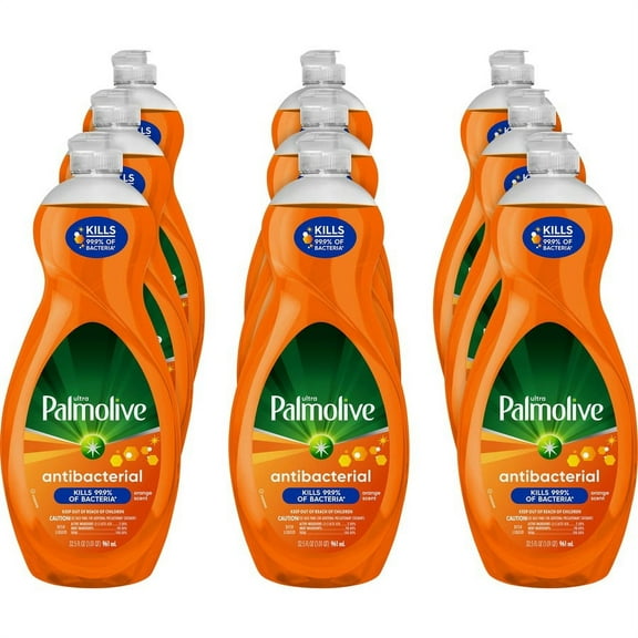 Palmolive Antibacterial Ultra Dish Soap - Concentrate Liquid - 35.2 fl oz (1.1 quart) - 9 / Carton - Orange | Bundle of 5 Cartons