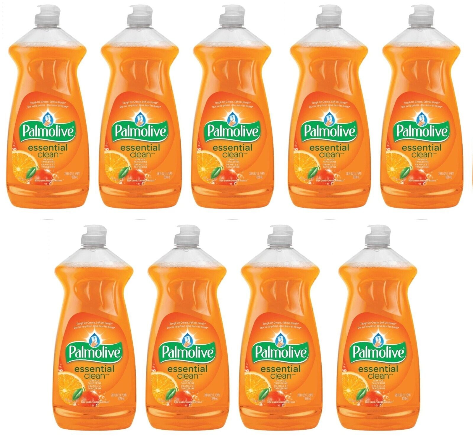 Palmolive Dish Liquid Detergent Soap Essential Clean Orange Tangerine 28 oz  9 Pk 