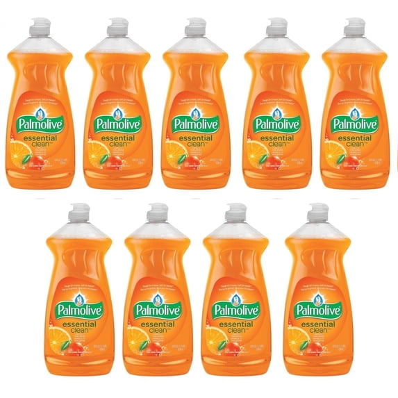 Palmolive Dish Liquid Detergent Soap Essential Clean Orange Tangerine 28 oz 9 Pk