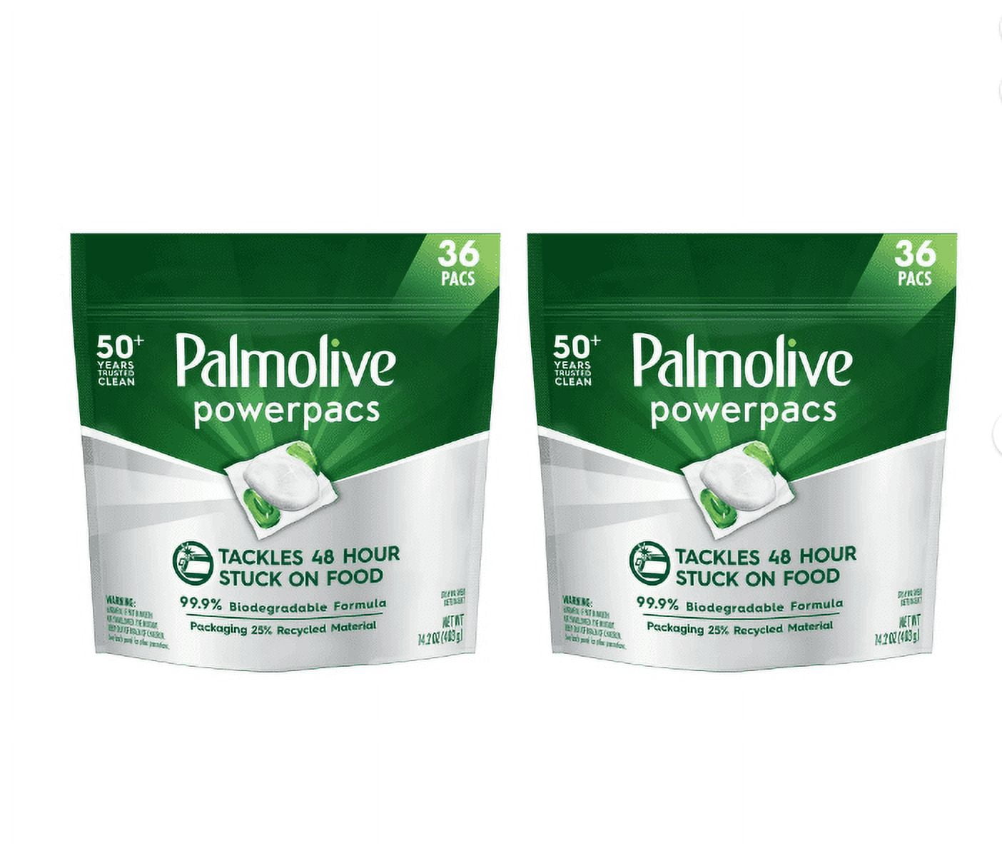 Palmolive Dishwasher Detergent Pods, 14.2 Ounce, 36 Count, Pack of 2