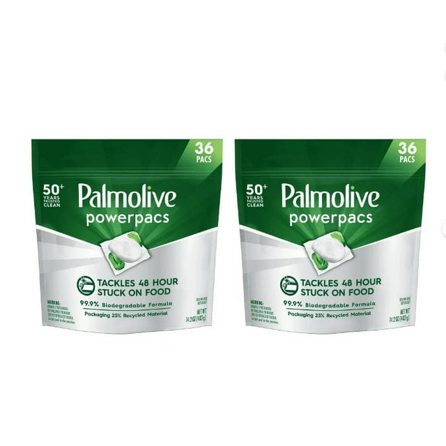 Palmolive Dishwasher Detergent Pods, 14.2 Ounce, 36 Count, Pack of 2