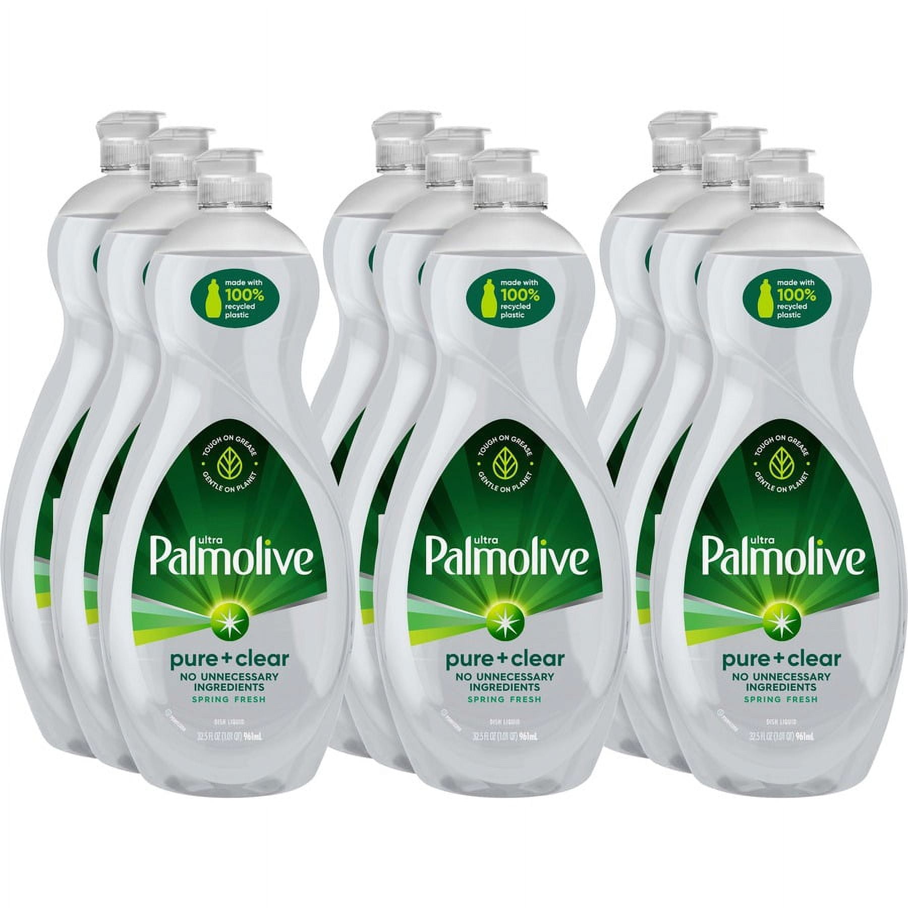 Palmolive Pure/Clear Ultra Dish Soap - Liquid - 32.5 fl oz (1 quart) - 9 / Carton - Clear | Bundle of 2 Cartons