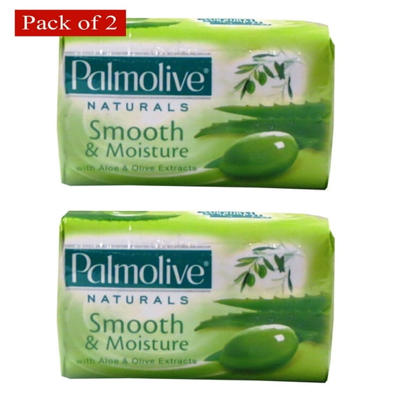 Palmolive Smooth & Moisture Bar With Aloe & Olive Extracts 80g (Pack of 2)