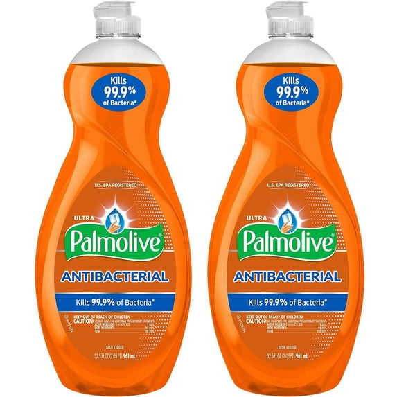 Palmolive Ultra Dish Liquid, Orange, Antibacterial, 32.5 Fl Oz, Pack of 2