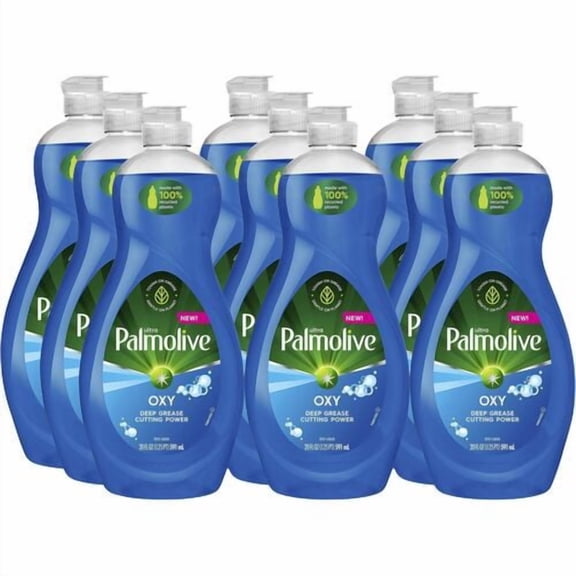 Palmolive Ultra Dish Soap Oxy Degreaser, Concentrate, Liquid, 20 fl oz (0.6 quart), Recommended For: Grease Remover, Food Remover, Stain Remover (US04229ACT) | 5 Cartons (45 Total)