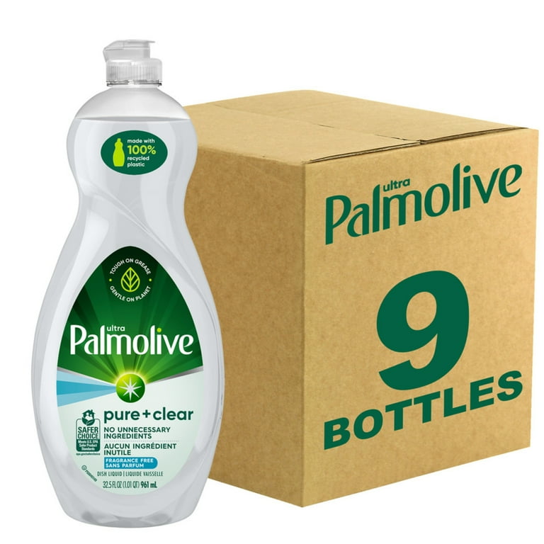 Pure + Clear Dishwashing Liquid, Unscented, 32.5 oz Bottle, 9/Carton Pure + Clear Dishwashing Liquid, Unscented, 32.5 oz Bottle, 9/Carton
