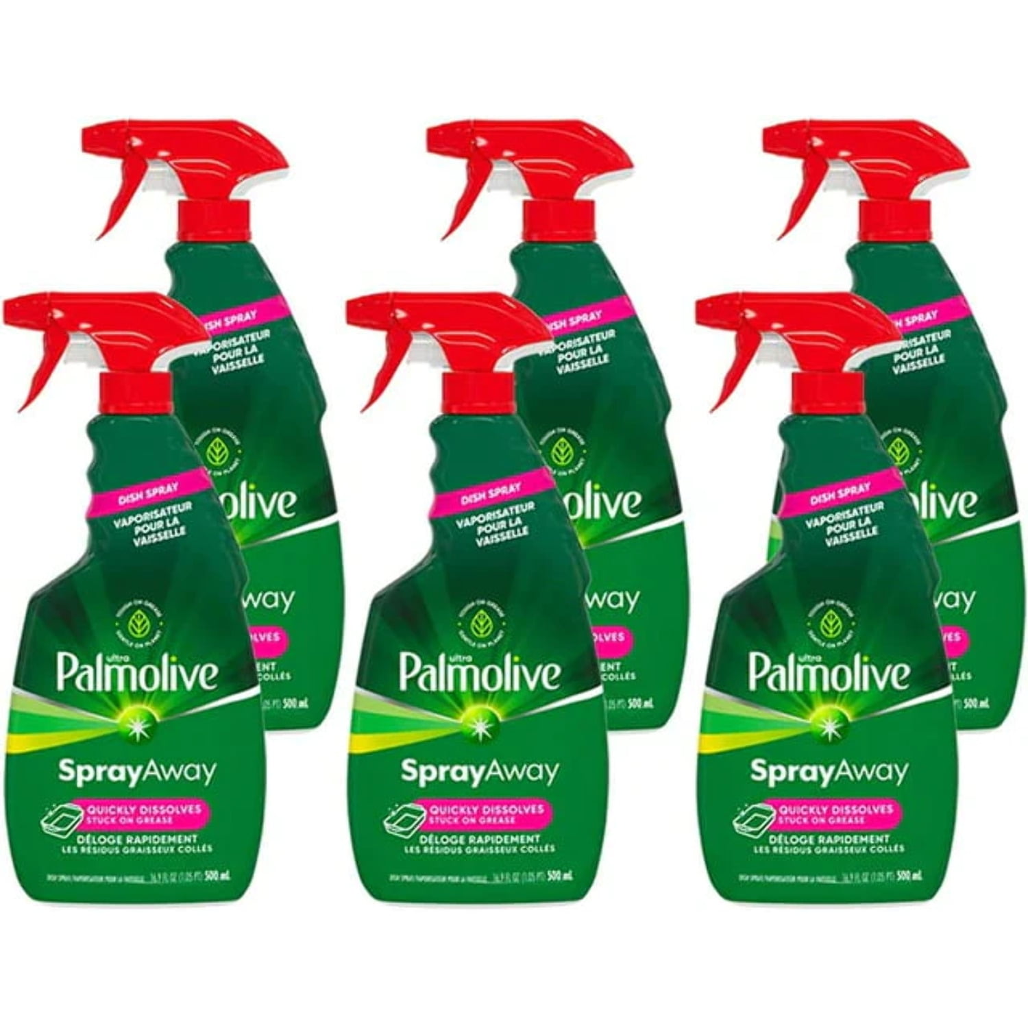 Palmolive Ultra Spray Away Dish Soap Spray, 16.9 Ounce, 6 Pack