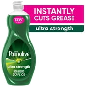 Palmolive Ultra Strength Liquid Dish Soap, Cuts Grease and Grime, No Soaking Needed, 20 fl oz Bottle