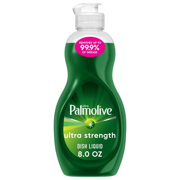 Palmolive Ultra Strength Liquid Dish Soap, Cuts Grease and Grime, No Soaking Needed, 8 fl oz Bottle