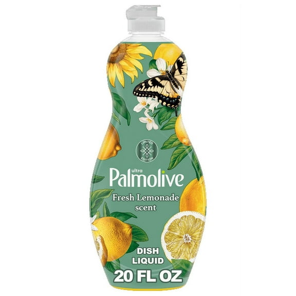Palmolive Ultra Strength Liquid Dish Soap, Limited Edition, Fresh Lemonade Scent, 20 fl oz Bottle - 4 Pack