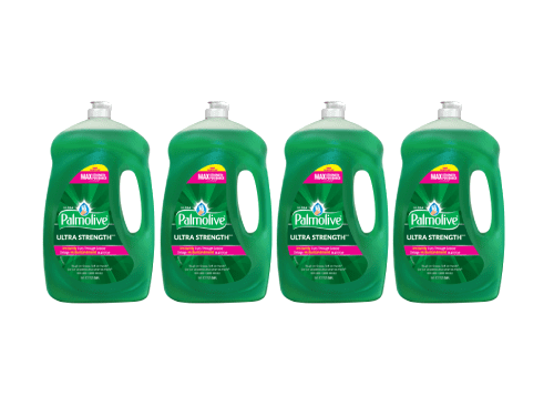 Palmolive Ultra Strength Original Dish Soap – 56 fl oz (1.75 L) Bottle, Pack of 4 – Grease‑Fighting Concentrated Liquid, Biodegradable Formula