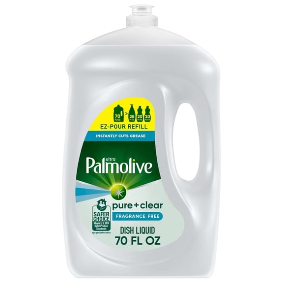 Palmolive Unscented Ultra Liquid Dish Soaps, Pure + Clear - 70 fl oz