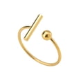 thumbnail image 1 of Palmonas 18K Gold Plated Circle End Finger Ring, 1 of 2