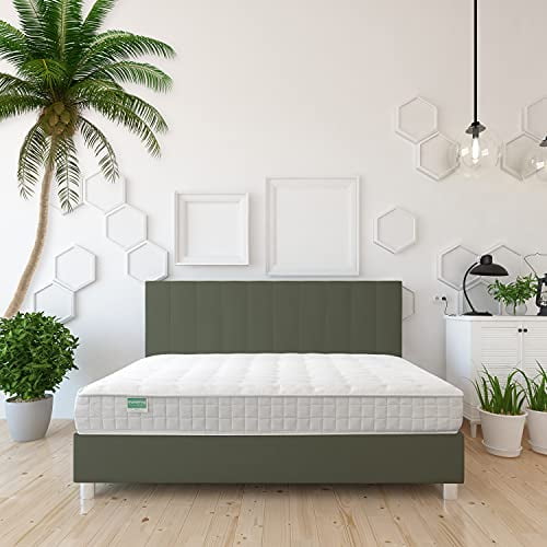 Palmpring Organic Cambay Full Mattress - Organic Coconut Coir 8” Extra Firm 1 Layer Comfortable Sleep Bed Dust Free