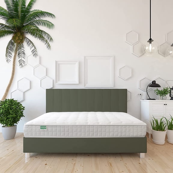 Palmpring Organic Ellora California King Mattress - Organic Latex Coconut Coir 8” Very Firm 2 Layered Comfortable Sleep Bed Dust Free