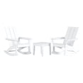 thumbnail image 1 of Palms 3-Piece Modern Adirondack Outdoor Rocking Chair with Side Table Patio Set, 1 of 8