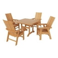 thumbnail image 1 of Palms 5-Piece Modern Adirondack Chairs Square Trestle Table Dining Set, 1 of 9
