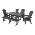 thumbnail image 1 of Palms 6-Piece Adirondack Chair and Dining Table Set with Bench, 1 of 9