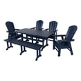 thumbnail image 1 of Palms 6-Piece Adirondack Chair and Dining Table Set with Bench, 1 of 9