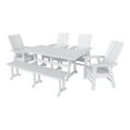 thumbnail image 1 of Palms 6-Piece Dining Table Chair Set with Dining Bench, 1 of 9