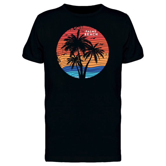 Palms Beach T-Shirt Men -Image by Shutterstock, Male 3X-Large