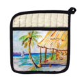 thumbnail image 1 of Palms & Hut Pot Holder - 9x9, 1 of 1