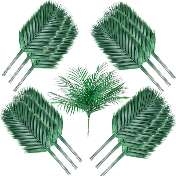 Palms Leaves for Palm Sunday, 60PCS Artificial Palm Branches Green Foliage Decorations for Home Party