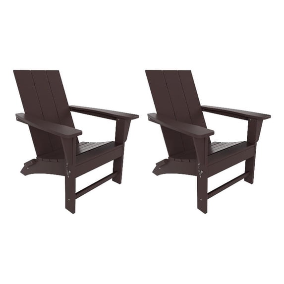 Palms Modern Folding Poly Adirondack Chair (Set of 2)