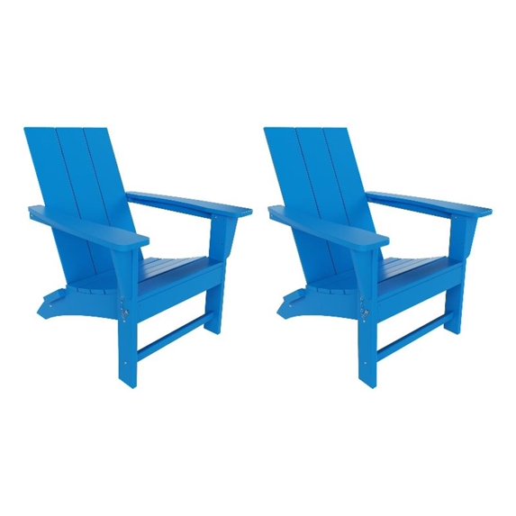 Palms Modern Folding Poly Adirondack Chair (Set of 2)