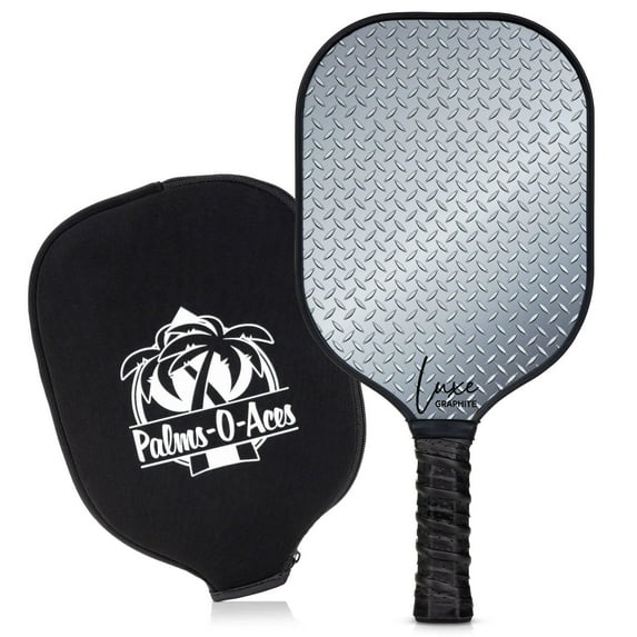 Palms-O-Aces New Luxe Lightweight Graphite Pickleball Paddle - Steel Plated - 7.8 oz