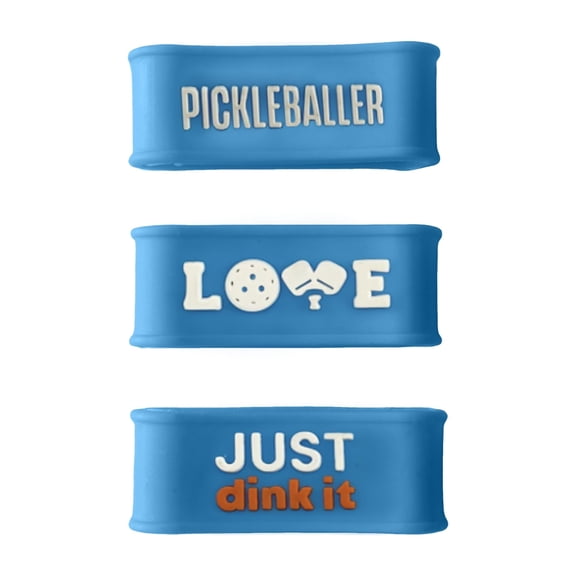 Palms-O-Aces Pickleball Paddle New Silicone Grip Bands - Light Blue 3B - 0.3 oz Assembled Weight