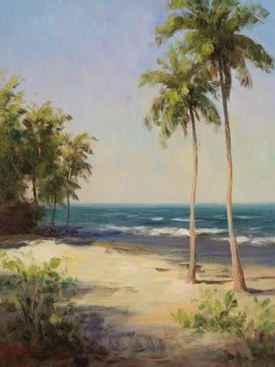 Palms On The Beach II Canvas Art - Dupre (18 x 24)
