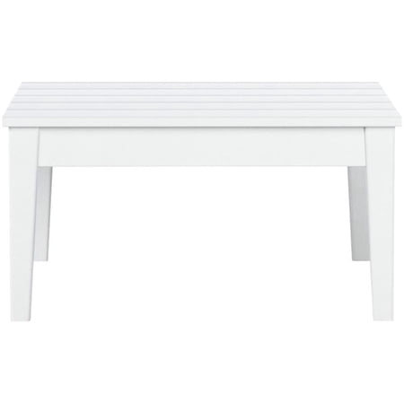 Costaelm 32" Outdoor Conversation Table, Patio Coffee Table, White