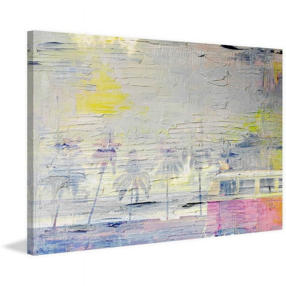 "Palms at Sunset" Painting Print on Wrapped Canvas
