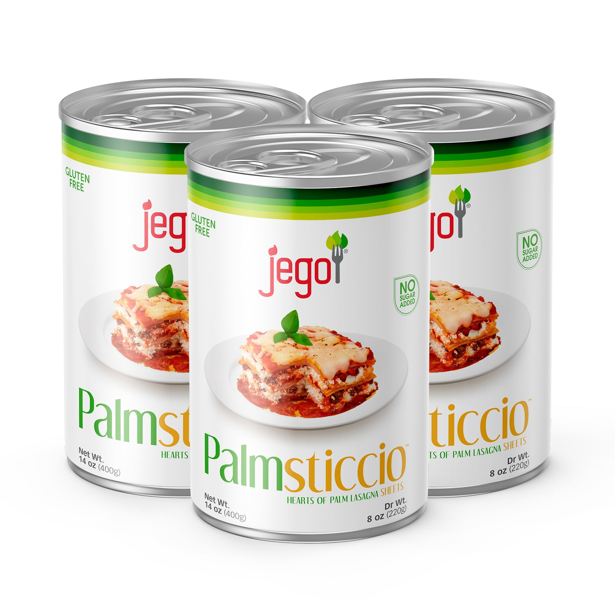 Palmsticcio Gluten Free Keto Lasagna Noodles, Low Carb | Healthy Heart of Palm Pasta | 3g of Carbs | Ready to Eat | No Sugar Added | Pack of 3