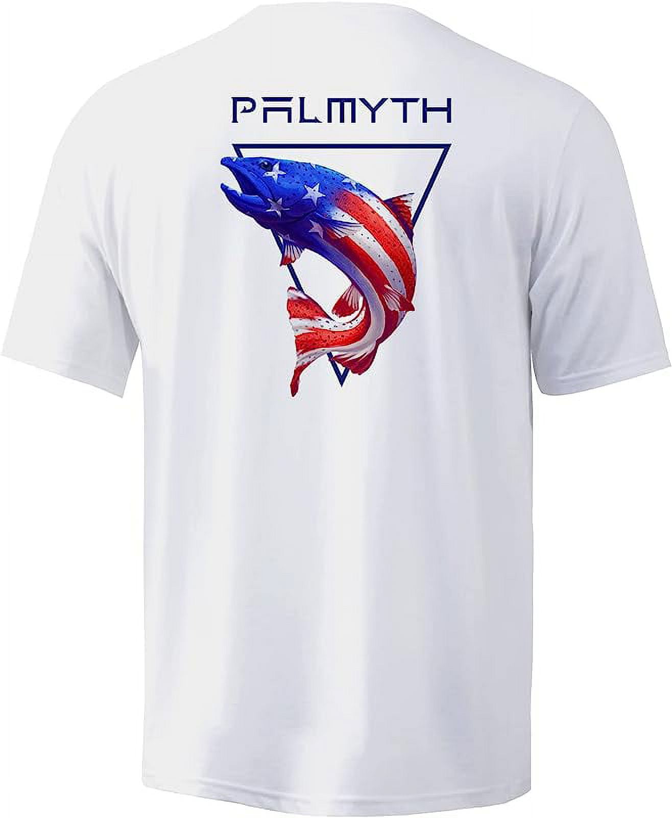Palmyth Men's Fishing Shirt Short Sleeve Sun Protection UV UPF