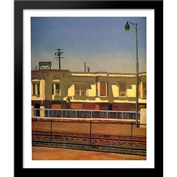 Palo Alto Circle 28x34 Large Black Wood Framed Print Art by Richard Diebenkorn
