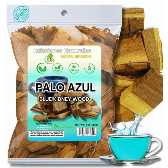 Palo Azul 4oz (141.g) Herbal Tea | Kidneywood (Blue Stick) Te Herbal | Makes 40+ Cups | Wildcrafted Kidney Wood Tea | All Natural Tea, non-GMO.